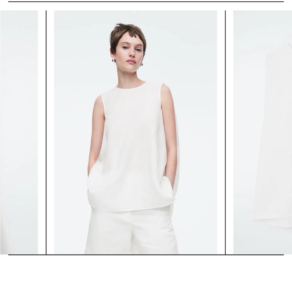 COS Twist-Back Sleeveless Top M